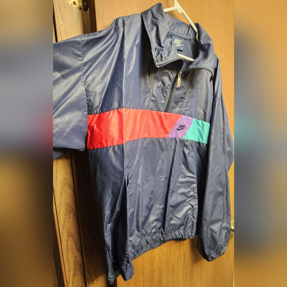Nike Vintage Windbreaker Jacket - Navy, Red, Teal - Picture 3 of 10